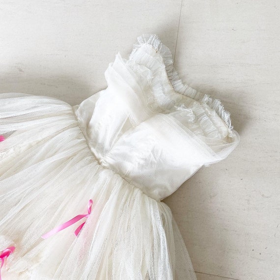 Pretty Pristine White Tulle Dress - image 3