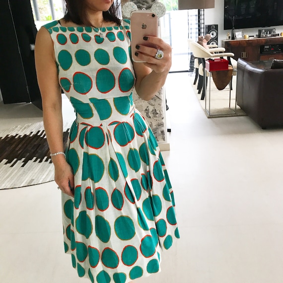 Beautiful 1950s polka dot sundress