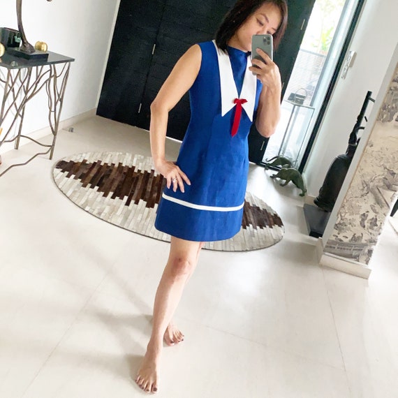 Crazy Cute Nautical Inspired Mini Dress