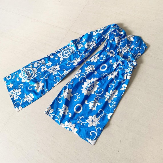 Gorgeous Cerulean Blue Royal Hawaiian Sarong Dress