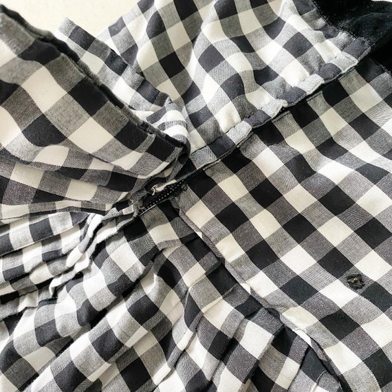 Classic 50s Black And White Checked Sundress - image 9