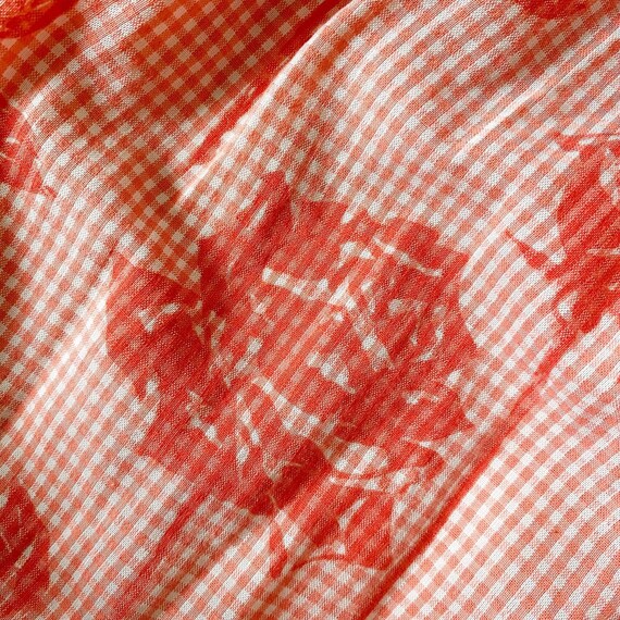 Beautiful Gingham Rose 50s Sundress - image 6