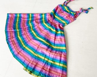 Pretty Rainbow Striped Pat Premo Sundress