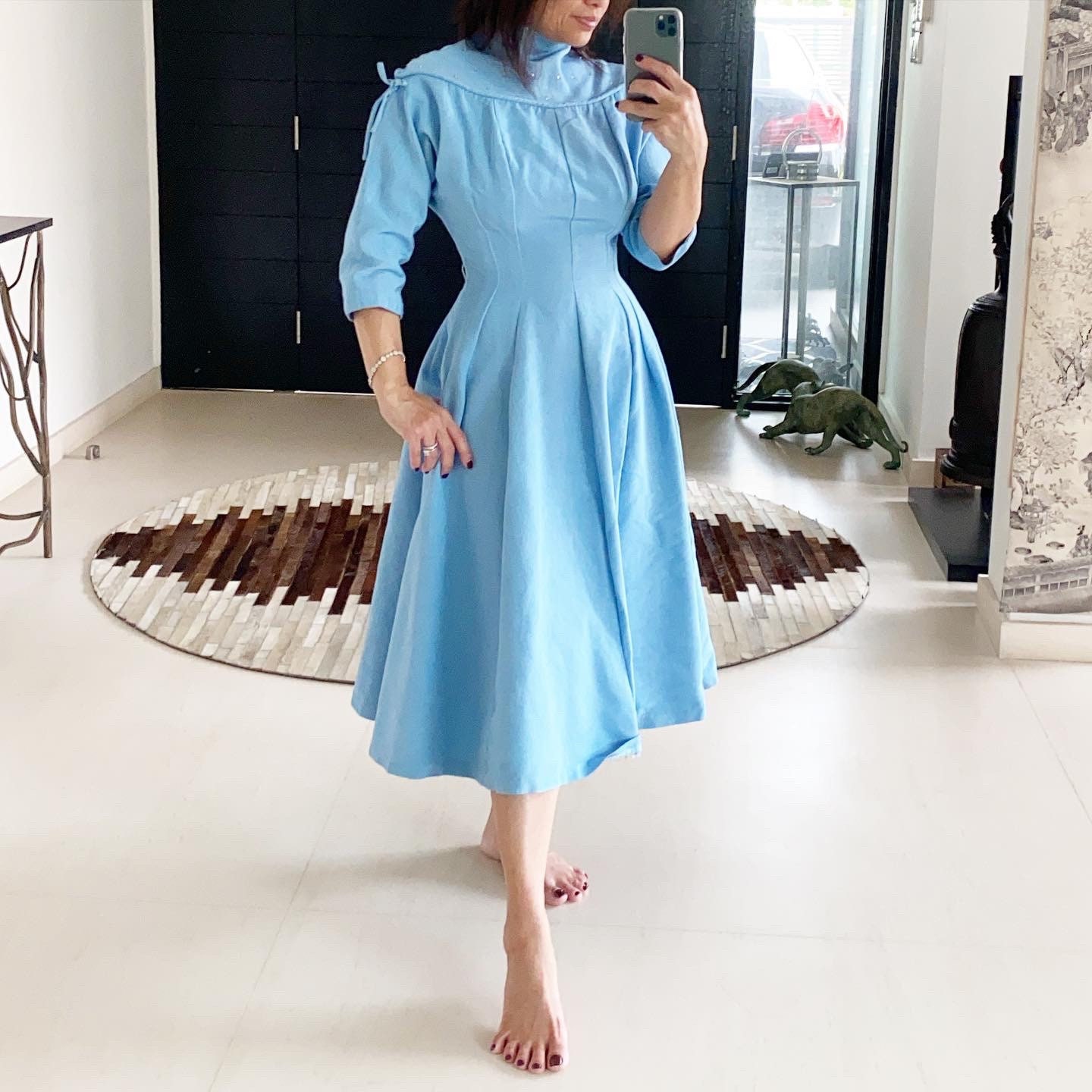grace kelly light blue dress EXCLUSIVE