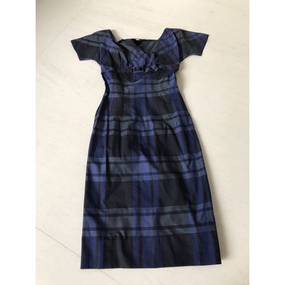 Mad Men Jonathan Logan Plaid Wiggle Dress - image 1