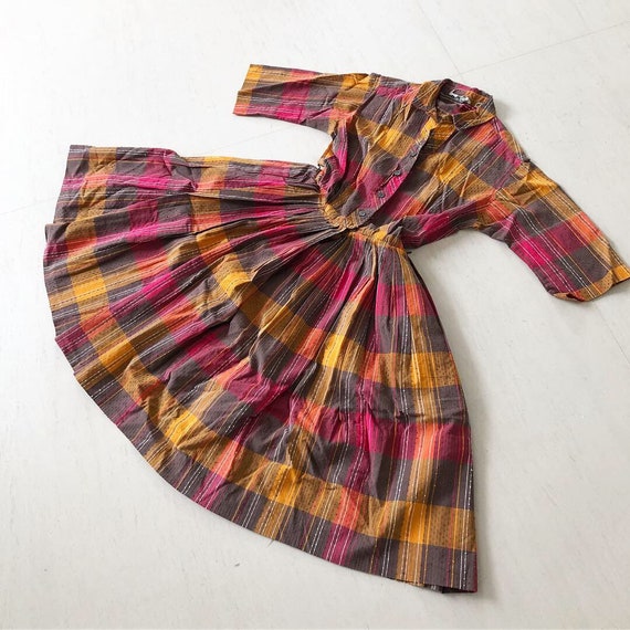 Autumn Stunner Serbin Plaid Shirtdress