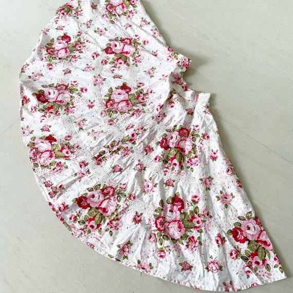 Pretty Pink Floral Full Circle Skirt