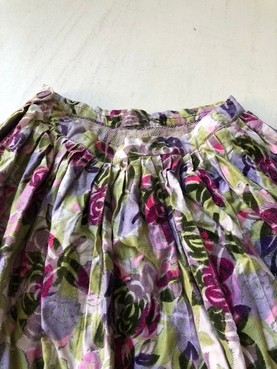 Stunning Flocked Velvet Rose Skirt - image 2