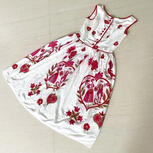 Sweet Couple in Hearts Novelty Print Sundress