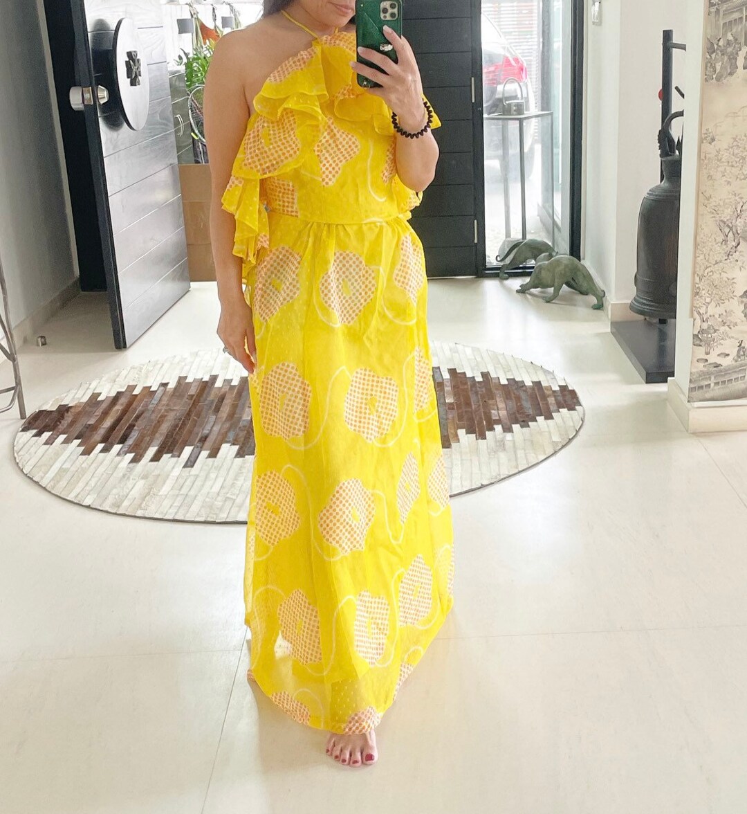 Summery Yellow Ruffled Maxi Dress - Etsy