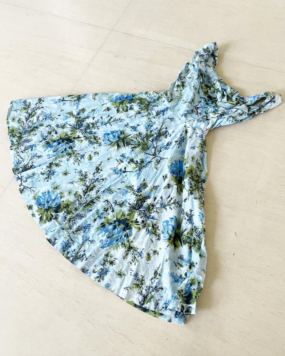 Glorious Blue Floral Ceil Chapman Sundress - image 2