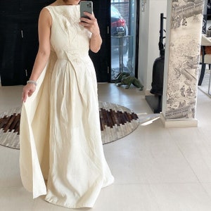 Gorgeous Saks Fifth Avenue 60s Wedding Gown with Detachable Train
