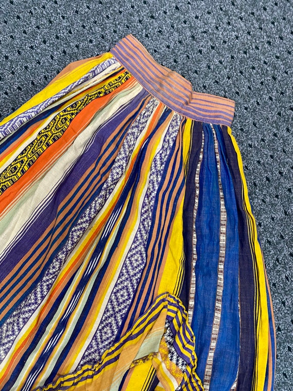 Edgy Woven Rainbow Striped Skirt - image 2