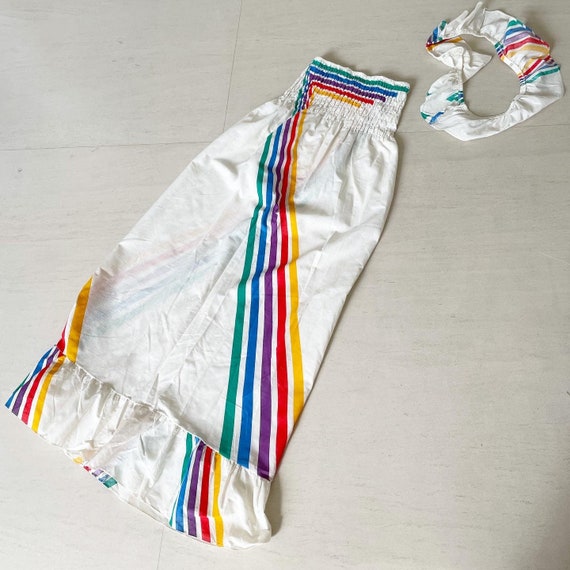 Pretty Rainbow Striped 2-In-1 Maxi Dress - image 2