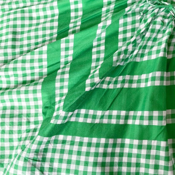 Pretty Green Gingham Chevron Stripes Dress - image 5