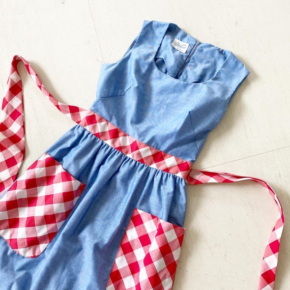 Pretty Gingham Pocket Maxi Prairie Dress - image 2