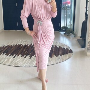 Sexy Lillie Rubin Ruched Pink Dress