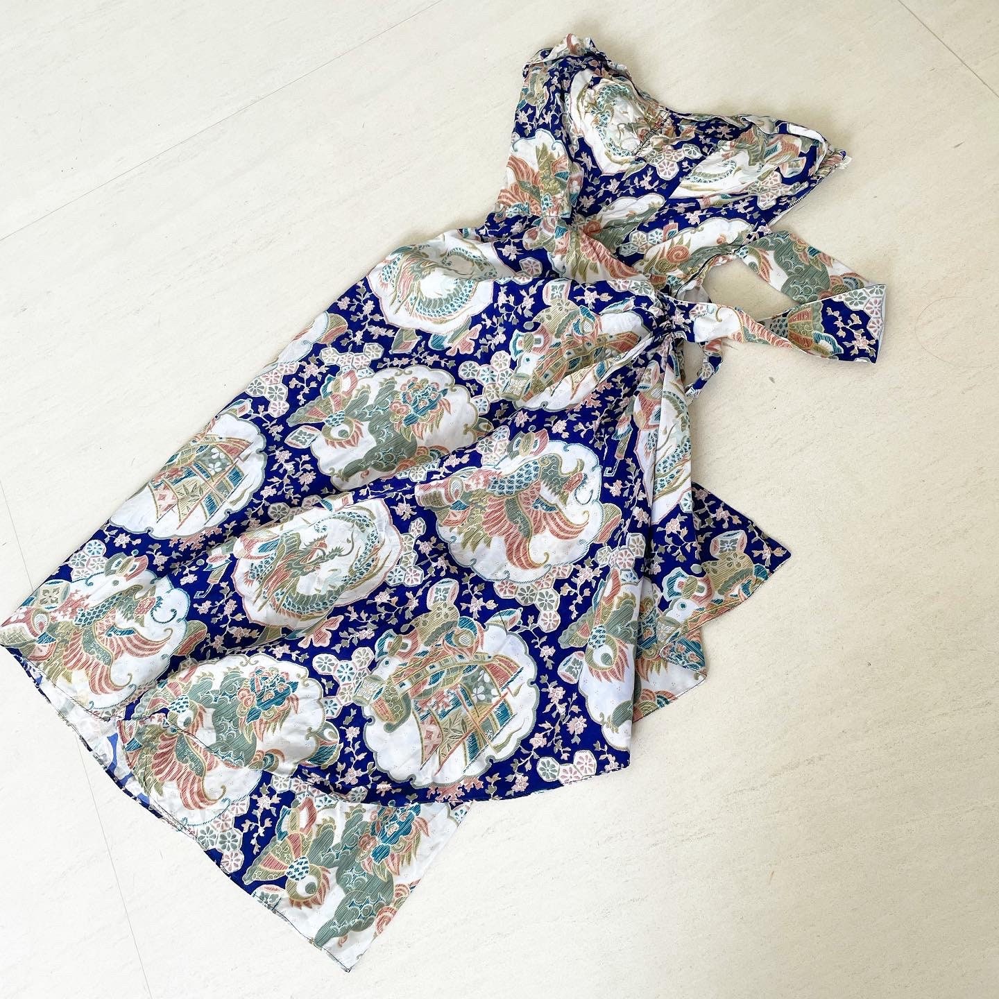 Gorgeous & Super Rare Dragon Phoenix Hawaiian Sarong Dress
