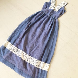Pretty 70s Lace Maxi Cotton Dress
