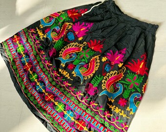 Lovely Hand Embroidered Drawstring Skirt