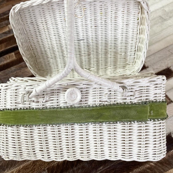 Gorgeous Sea Shells Wicker Basket Purse - image 6