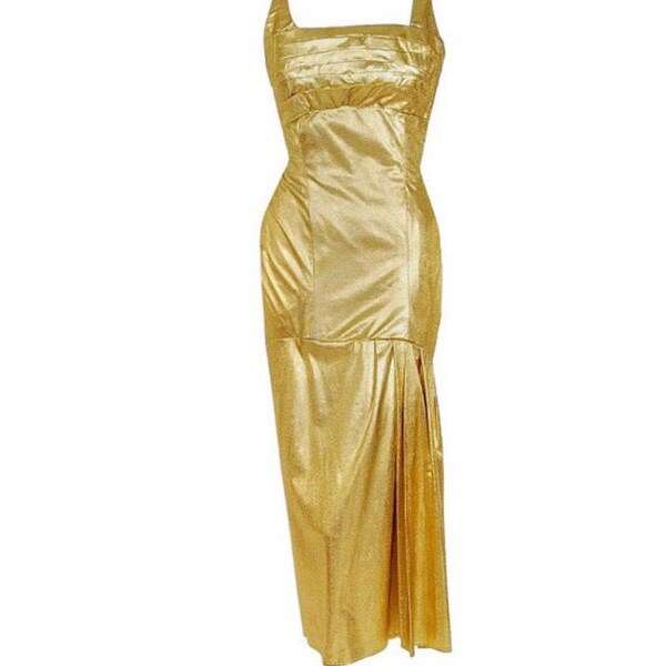 Stunning gold lame vavavoom gown