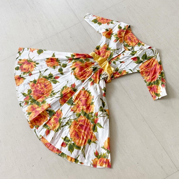 Pretty Orange Roses Sundress - image 7