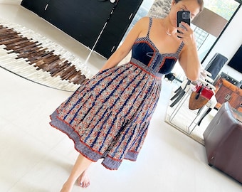 Vestido Pretty Cabbage Rose Gunne Sax