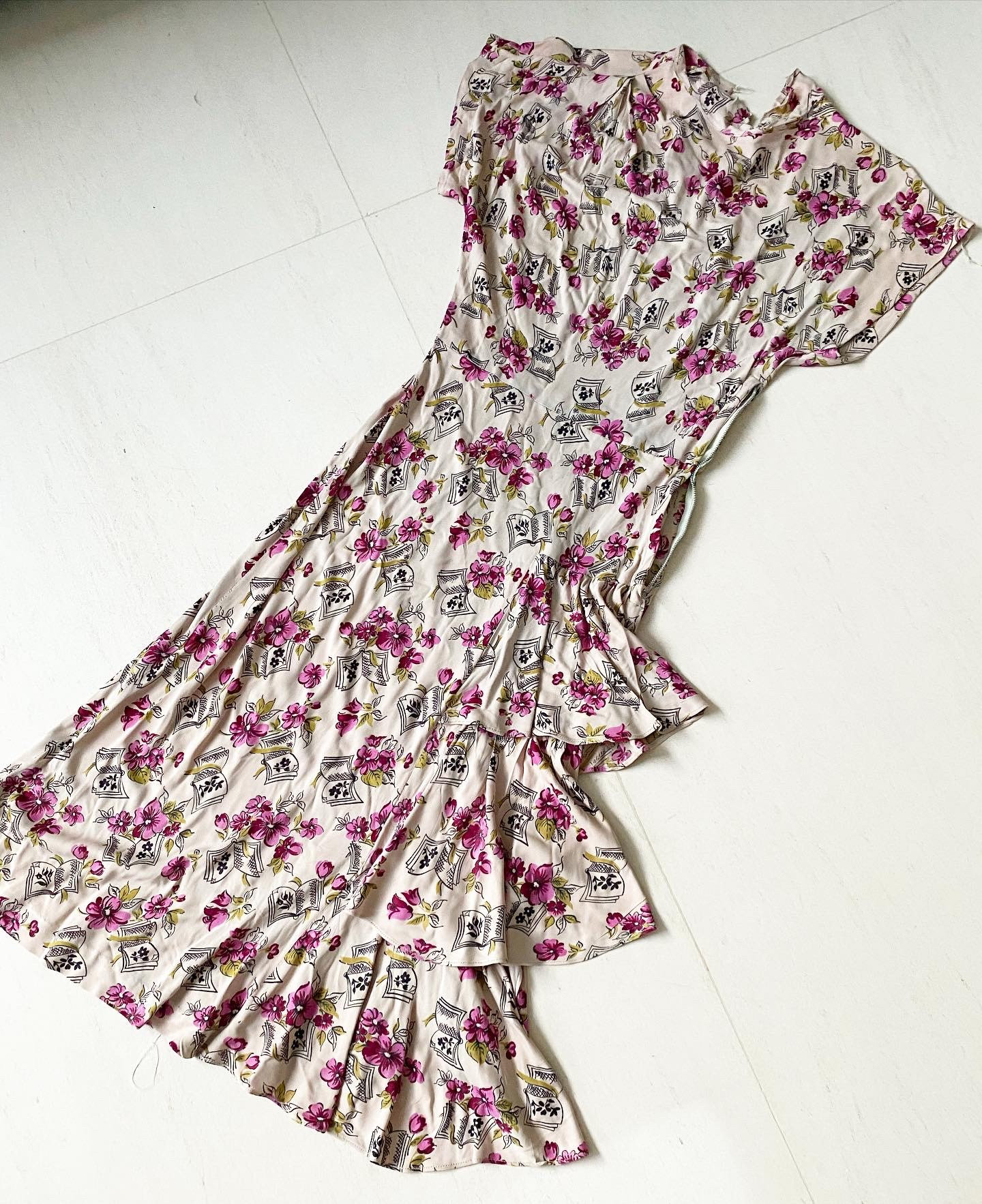 Cool 40S Books Novelty Print Dress
