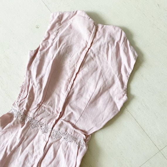 Beautiful Soutache Embroidery Dusky Pink Dress - image 8
