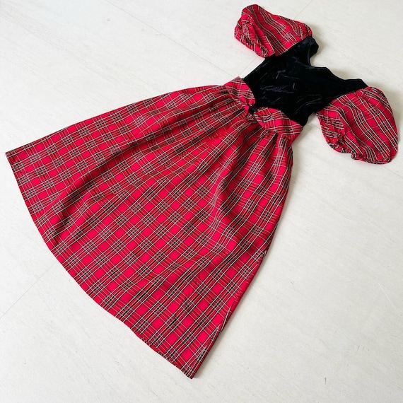Pretty Red Plaid Lanz Dress