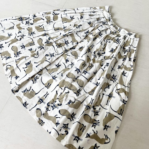 Cool Siamese Cats Novelty Print Skirt