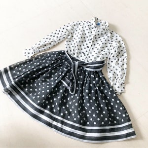 Stunning Polka Dot Stripe Black and White Dress image 1