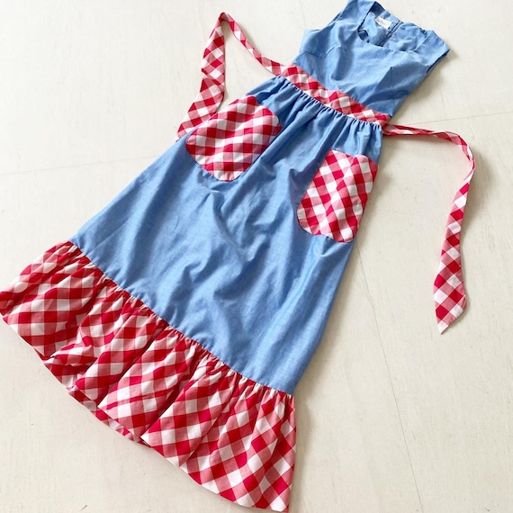 Pretty Gingham Pocket Maxi Prairie Dress - image 1