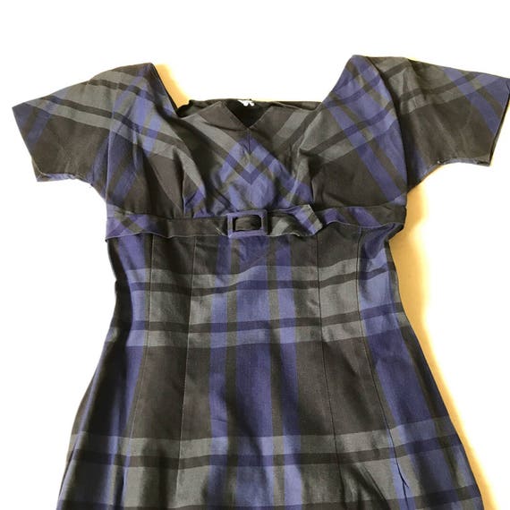 Mad Men Jonathan Logan Plaid Wiggle Dress - image 2