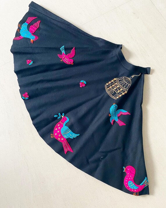 Rare Birds and Birdcage Novelty Skirt