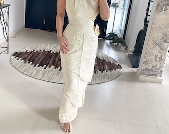 Stunning One Shouldered 50s Lillie Rubin Gown