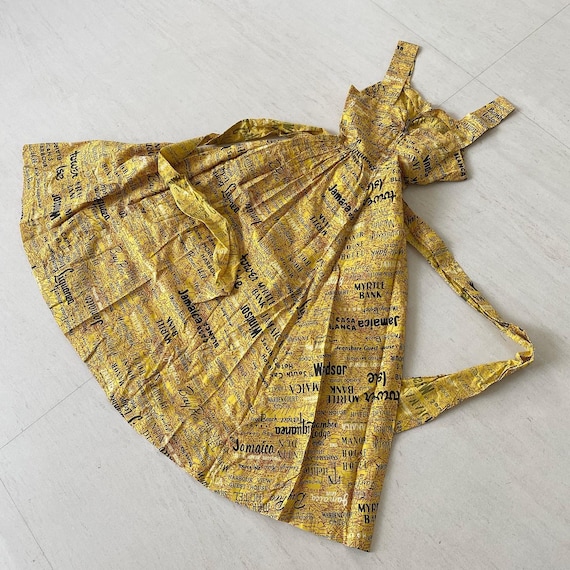 Unusual Caribbean Cities Novelty Print Sundress