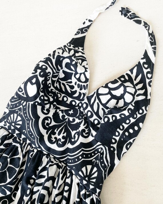 blue two piece dress Flowy Split-Back Two Piece Dress main image 0