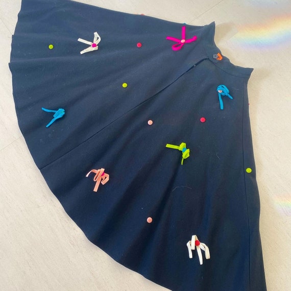 Pretty Rainbow Bow Applique Skirt - image 8