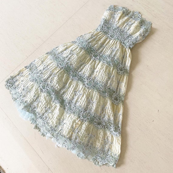Incredible 50s Soutache Lace Bustier Dress - image 1