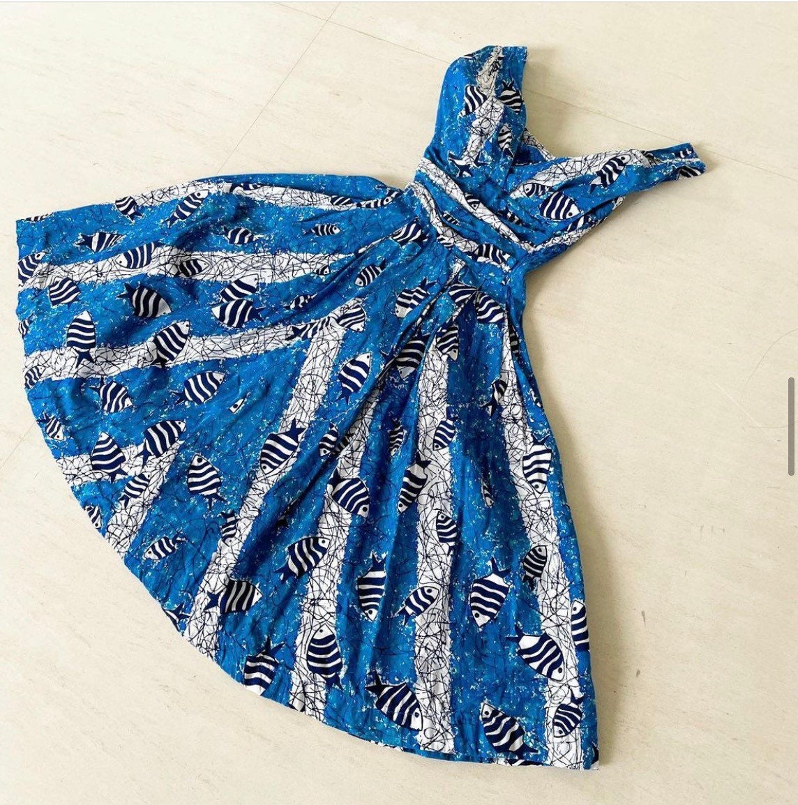 Gorgeous Fish Print Hawaiian Sundress