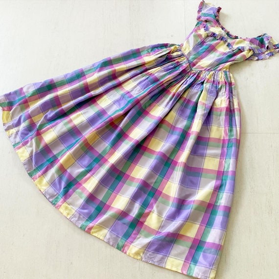 Pretty Plaid 40s Maxi Dress
