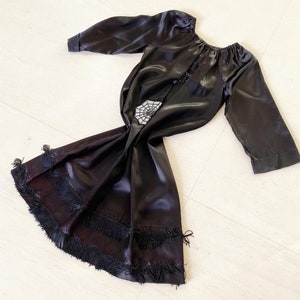 Supercool Black Spider and Web Applique Dress