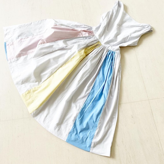 Pretty Pastel Panelled 50s Sundress