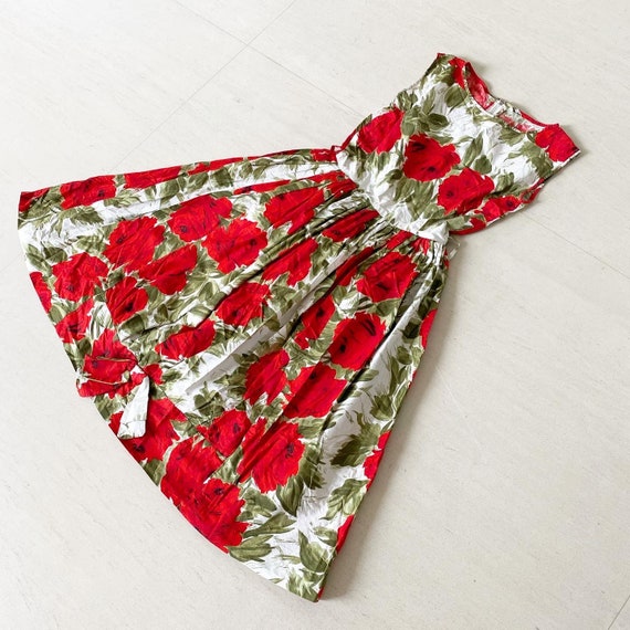 Beautiful 50s Rose Print Sundress