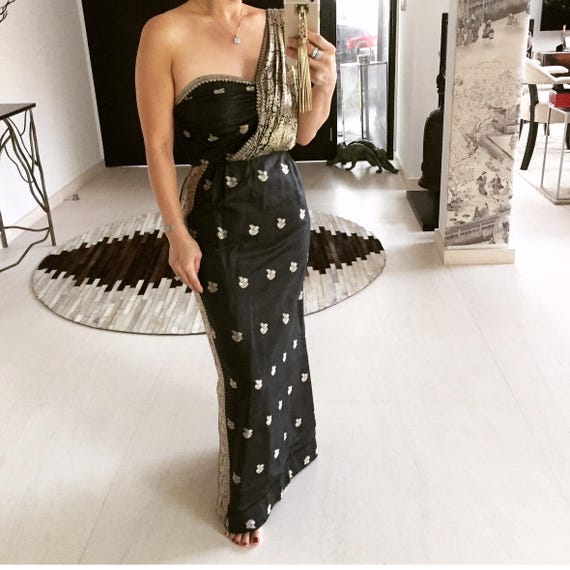Glorious 50s Indian-inspired Silk Dress