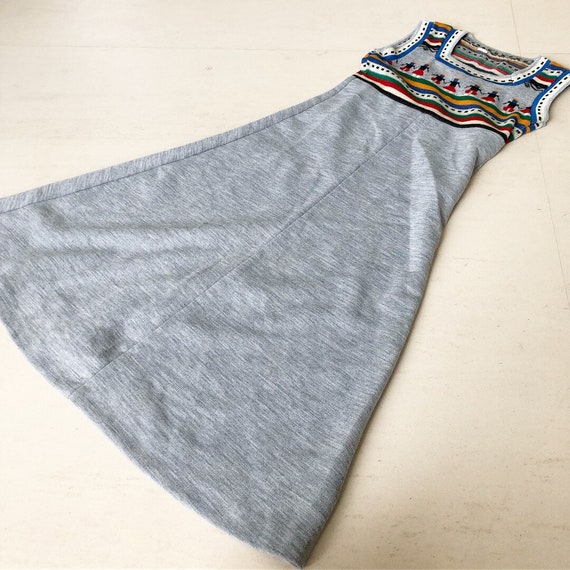 Cute Novelty Print 70s Dress