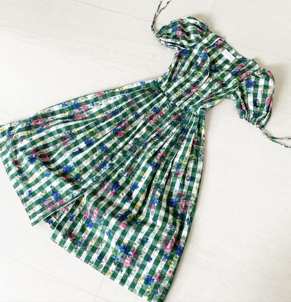 Beautiful Floral Checkered Sundress