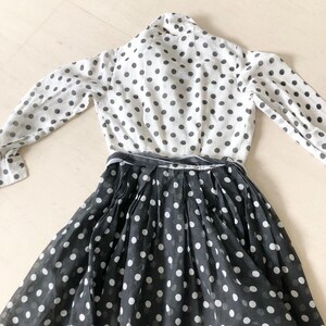 Stunning Polka Dot Stripe Black and White Dress image 8